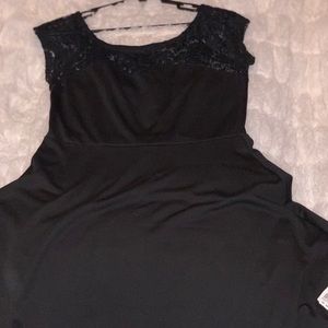Black skater dress